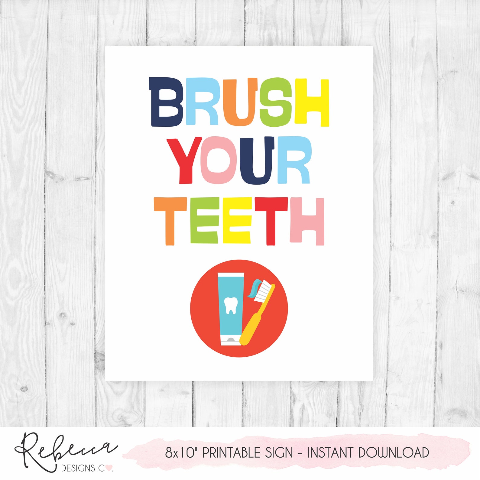 Kids Bathroom Printable Kids Bathroom Signs Bathroom Wall - Etsy
