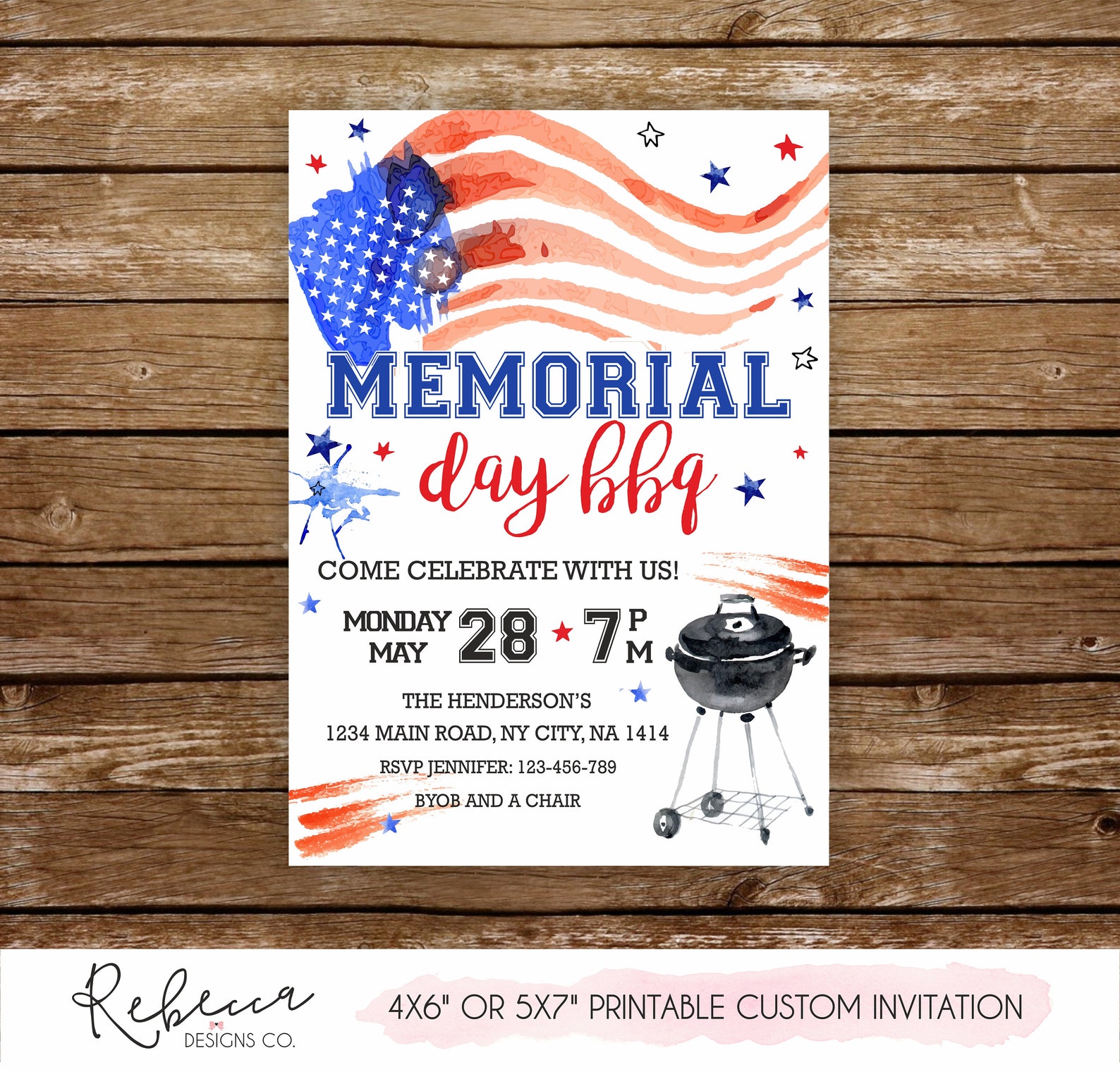 Memorial Day Invite Template