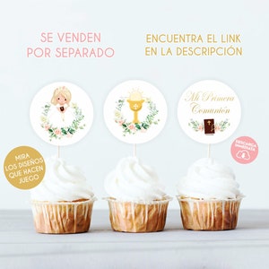 Cupcake Topper Kommunion Mädchen Erstkommunion Mädchen Spanisch Kommunion Mädchen Spanisch 250 Bild 9