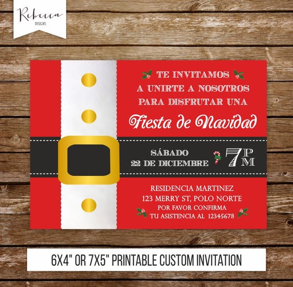 Spanish Christmas Party Invitations 10