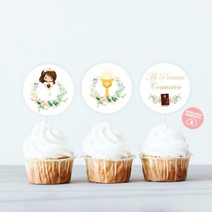 Cupcake Topper Kommunion Mädchen Erstkommunion Mädchen Spanisch Kommunion Mädchen Spanisch 250 Bild 2