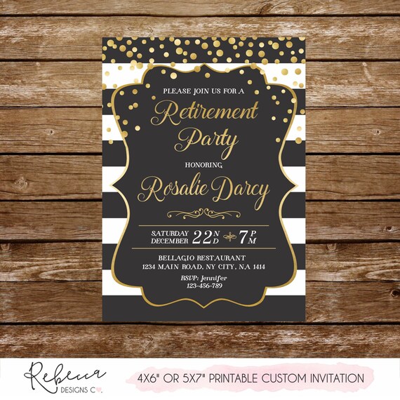 Retirement party invitation woman retirement invitation farewell invitation moving invitation retirement invite glitter party invitation 231 Il_570xn