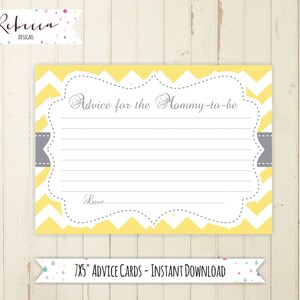 Advice for the mommy to be printable baby shower advice baby | Etsy