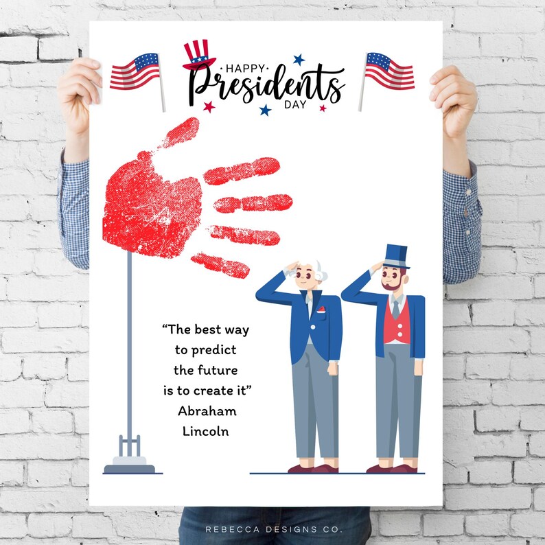 Presidents Day Handprint Craft Flag Presidents Day Activity for Kids ...