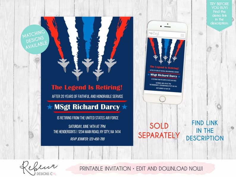 Air Force Retirement Sign Military Retirement Sign Etsy