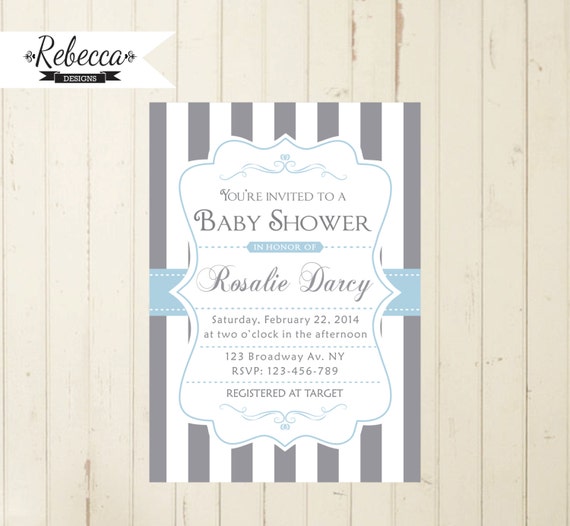 elegant baby shower invitations