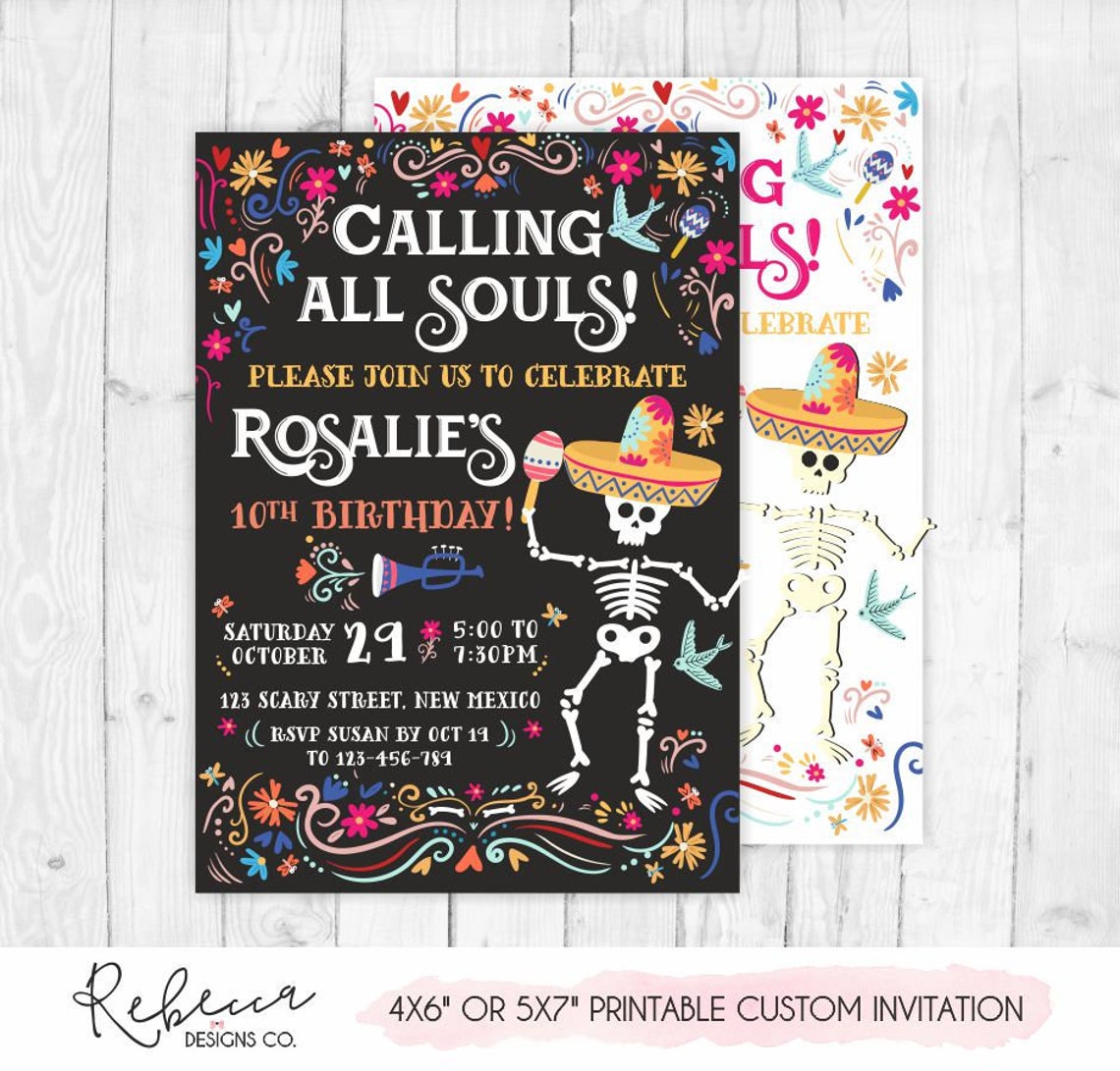 Blank Day Of The Dead Invitation Template Free Blank Day Of The Dead Invitation Template Free