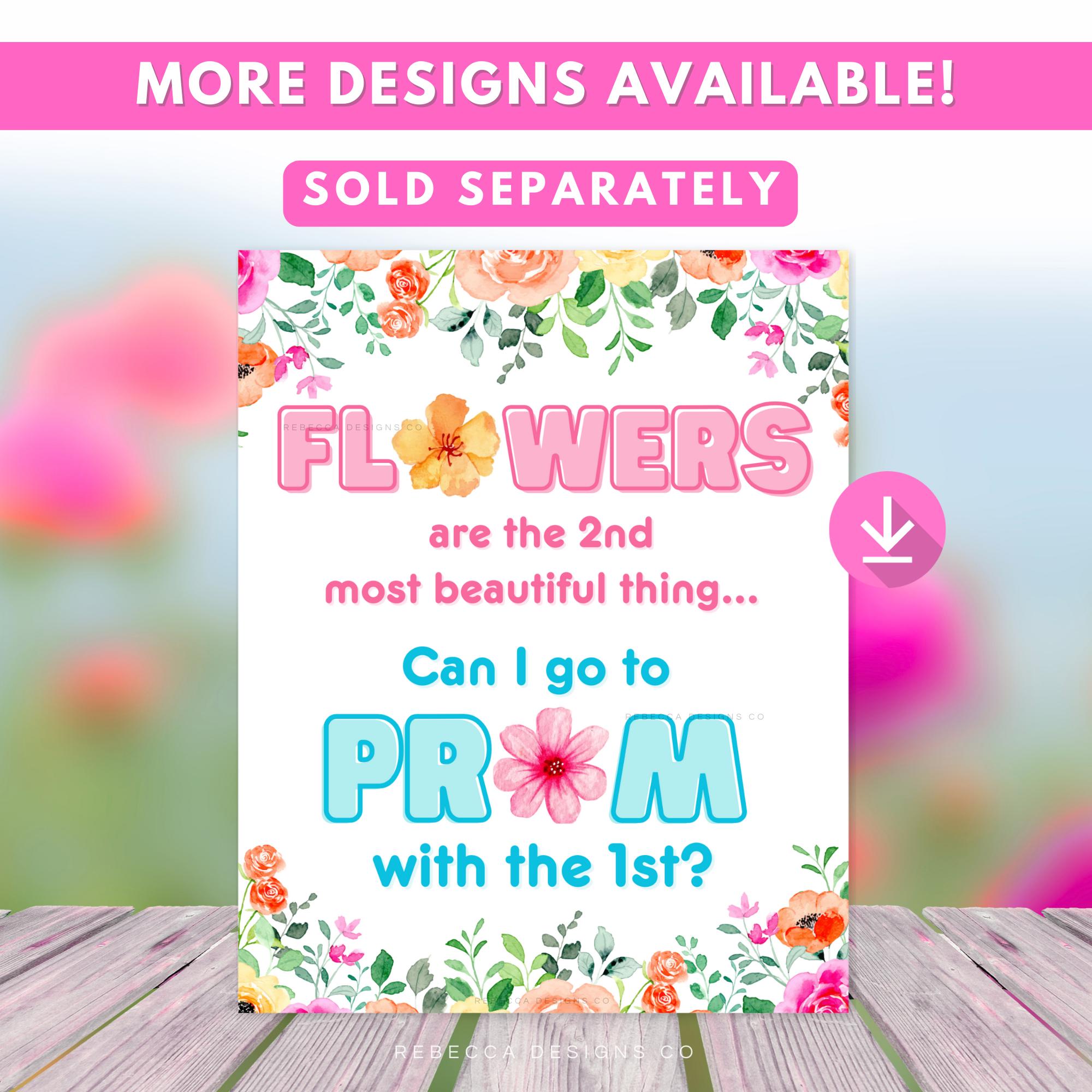 Promposal With Roses Roses Prom Sign Proposal Flowers Promposal Poster Princess Movie Prom ...