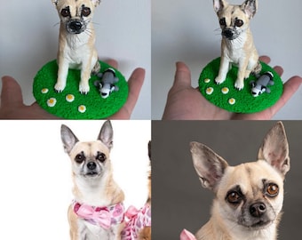 Personalised Dog ornaments  custom figurines replica handmade polymer clay sculpture, unique gift ideas, dog lovers, pet models