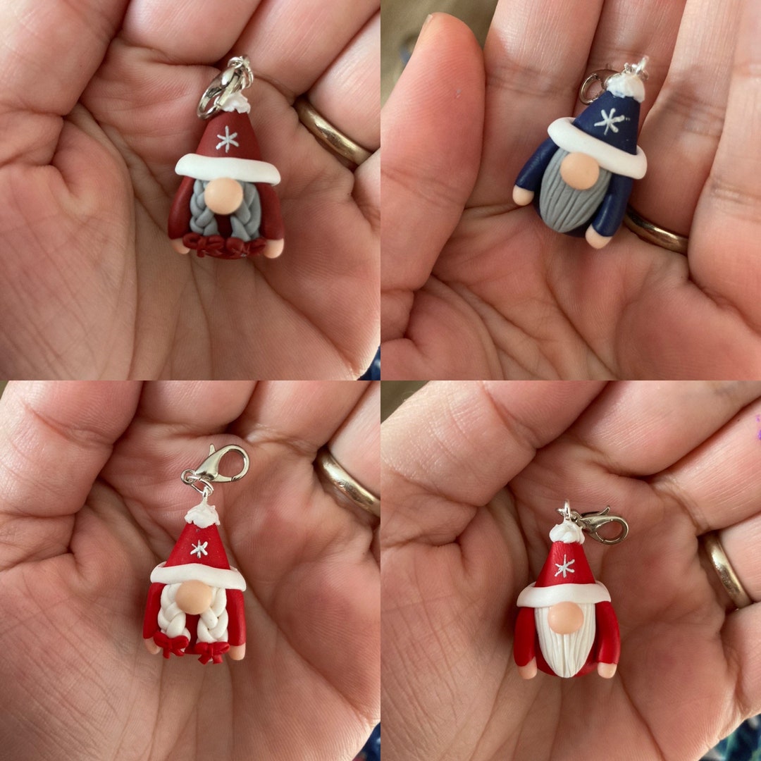 Christmas Gonk Charms Gnome Stitch Markers Place Finders Etsy UK