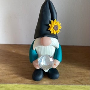 Diamond Gonk Gnome, handmade clay ornament, Nisse, Tomte, gifts for her