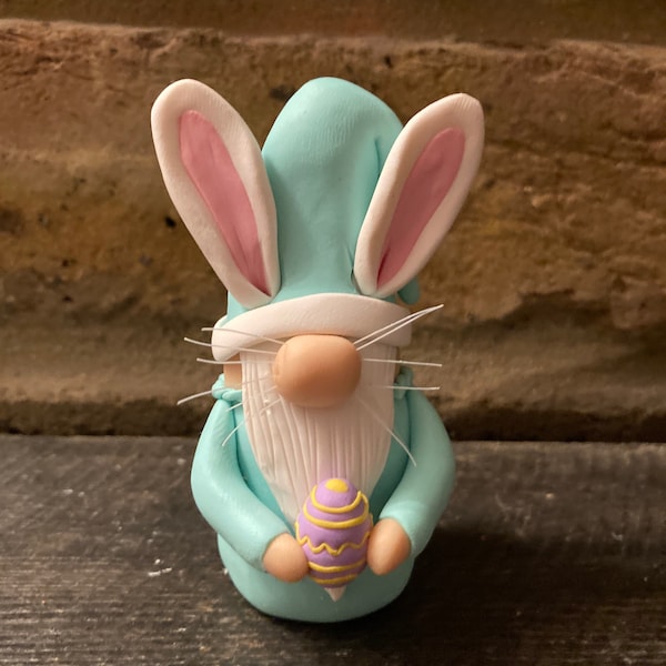 Easter Gonk Gnome, Easter rabbit bunny Nisse, Tomte, Hygge home, gifts for her, Clay ornaments