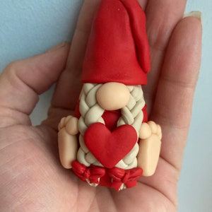 Love  Gonk gnome, Love Gnome, Tomte Nisse, gifts for her, handmade clay ornaments, anniversary  Christmas gift