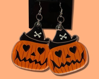 Pumpkin Cowboy Earrings