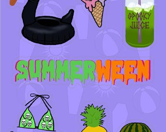 Hoja de pegatinas de Summerween