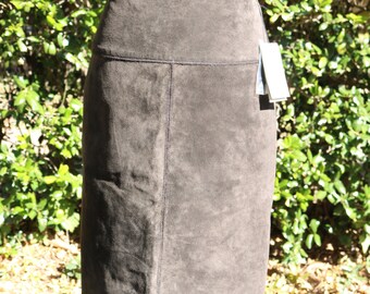 Etcetera brown suede skirt