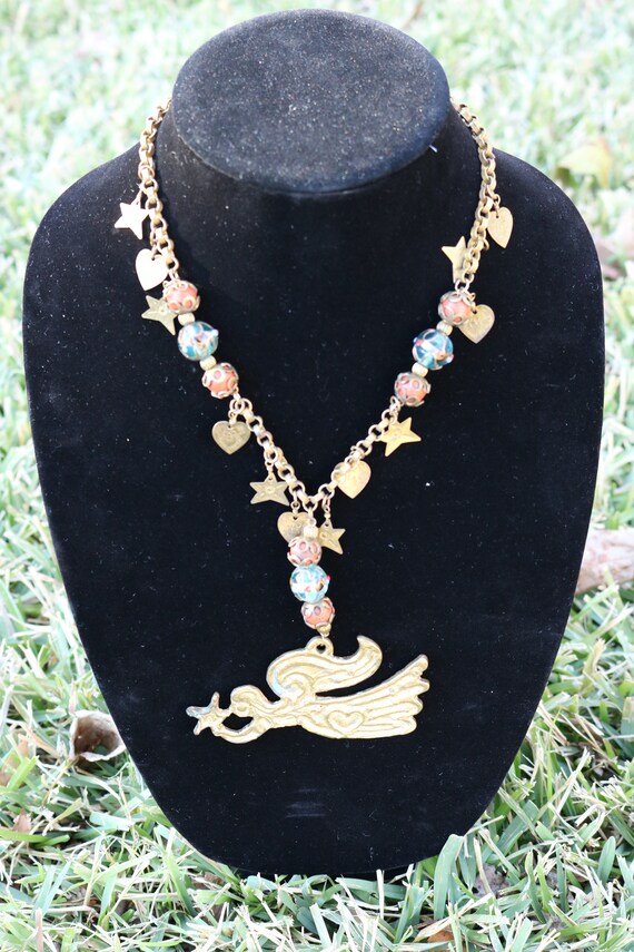 Bohemian angel necklace - image 1