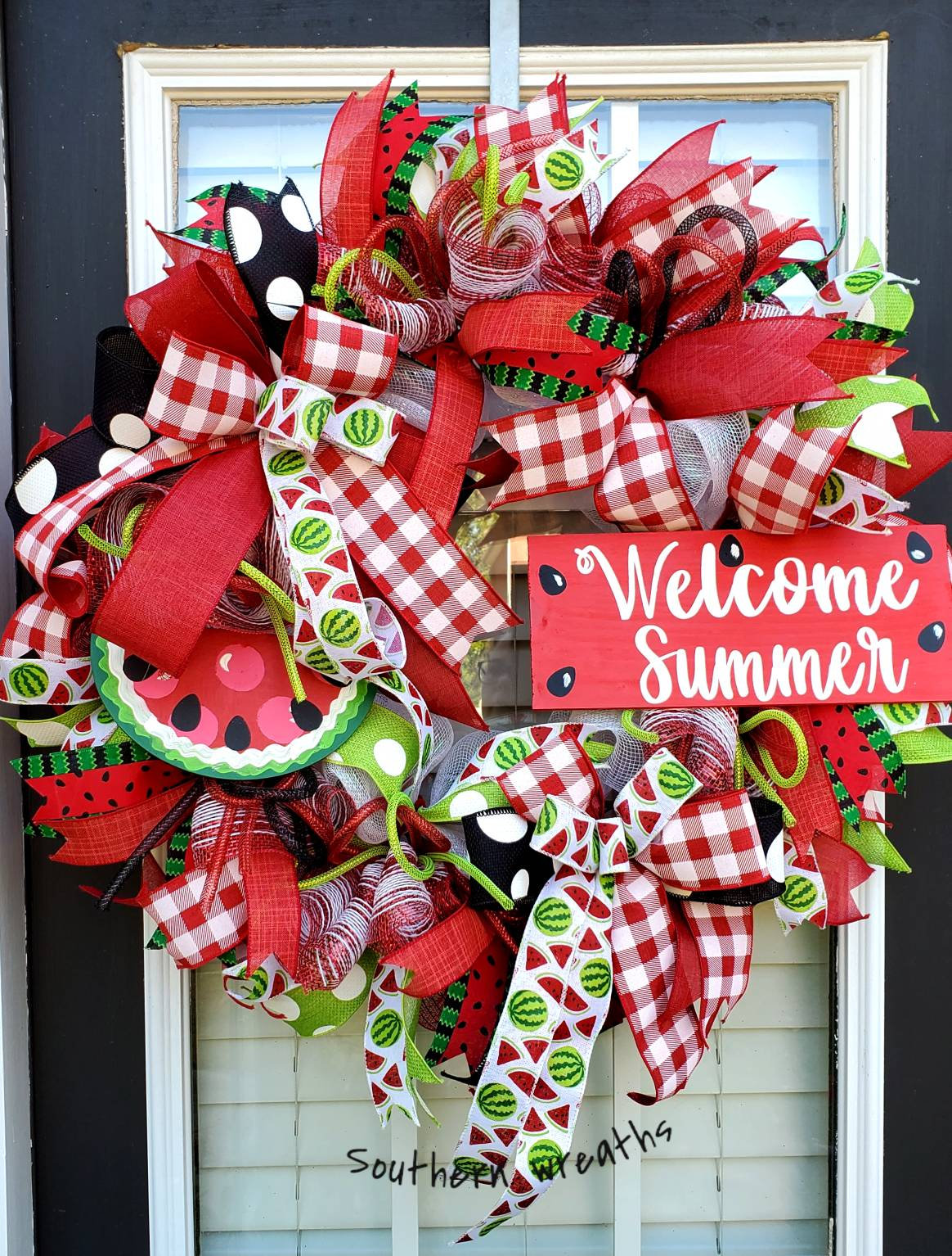 spring wreath watermelon summer wreath all season wreath home decor outdoor wreath Watermelon Wreath for front door front door decor spring wreath watermelon summer wreath all season wreath home decor outdoor wreath Watermelon Wreath for front door front door decor