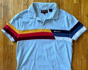 Vintage Ben Sherman rainbow striped polo