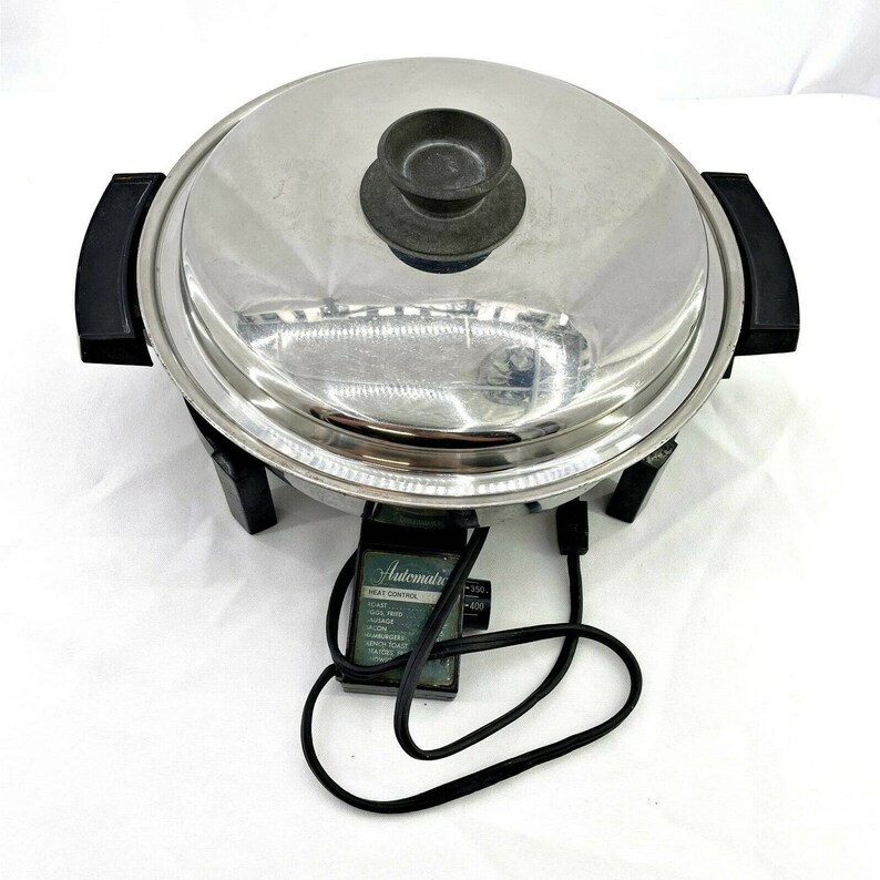 Vintage alco 11 Oil Liquid Core Electric Skillet Etsy