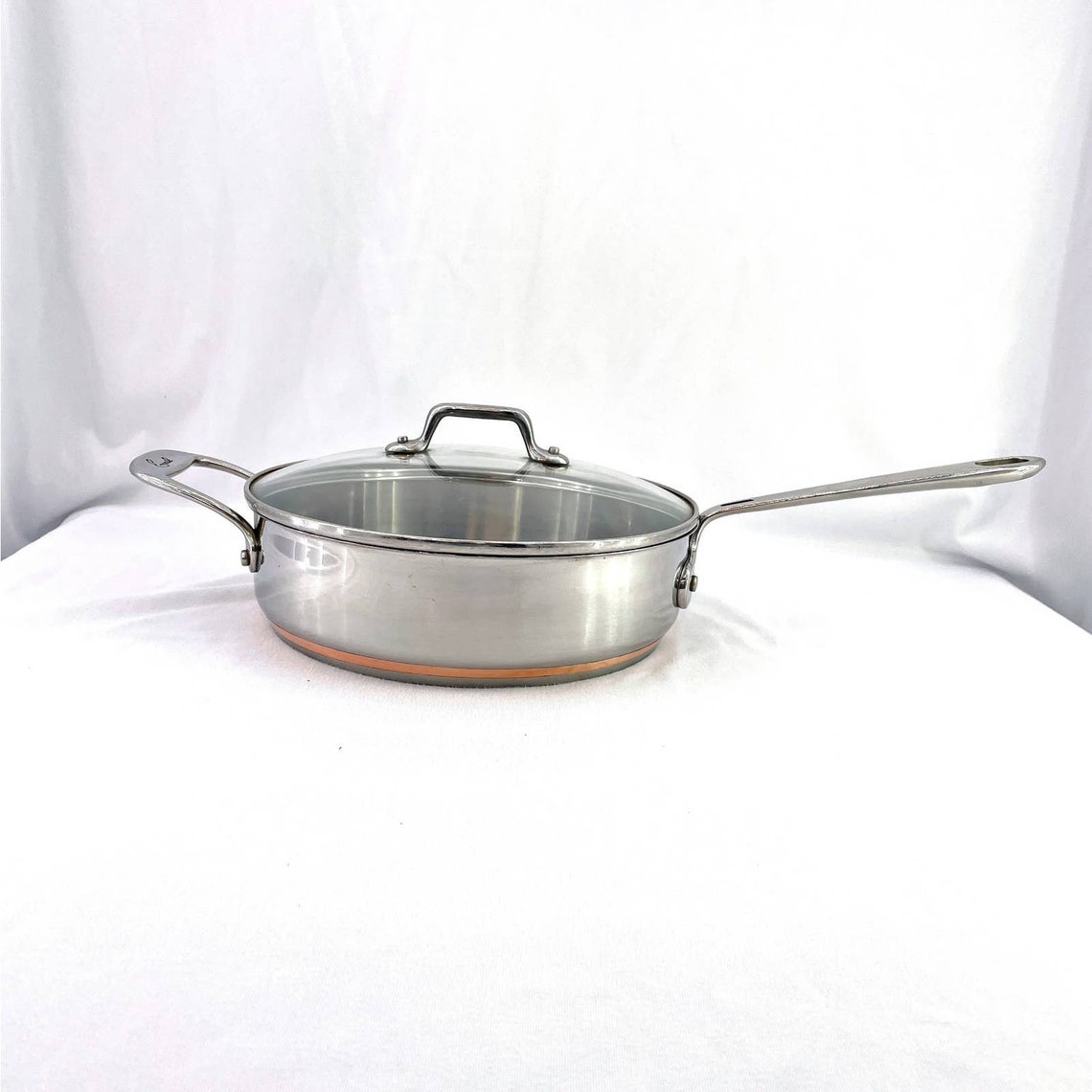 Emeril 3 Qt Double Handle Skillet Frying Saute Pan Copper Core Etsy