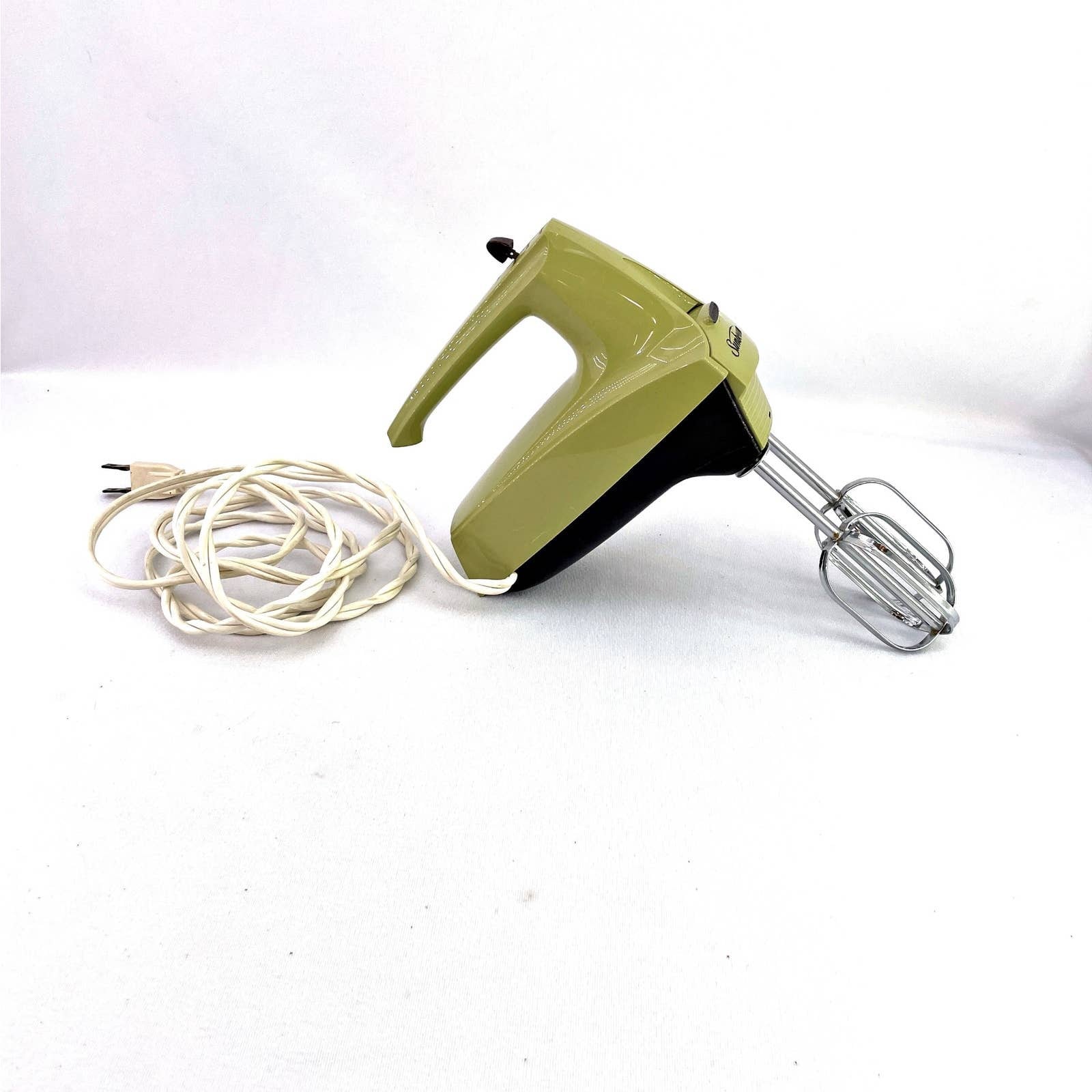 Vintage Sunbeam Mixmaster Hand Held Mixer Avocado Green 3 Etsy