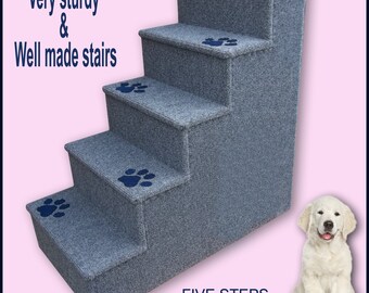 Luxury steps. 30 inches tall wooden dog steps, pet stairs. Dogs steps, Pet furniture, Puppy steps.