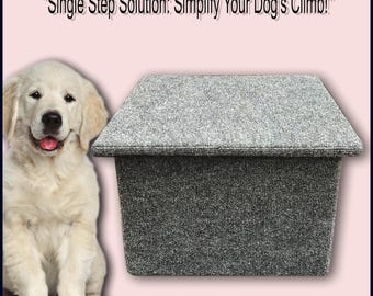 Single Pet Step 12''H x 18''W x 18''D. Dog Stairs, Dog Platform, Doggy Furniture, Steps for Dogs. Puppy steps. Dogs furniture. Disabled dogs