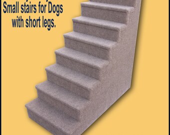 Dog Steps, Small to Medium Dogs. Eight steps, Dogs with short legs. 30 High x 15 Wide x 30 Deep, Pet Steps for small Dogs.