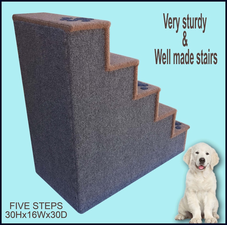 Dog Stairs for Tall Bed. 30 Inches Tall Wooden Dog Steps Pet Etsy