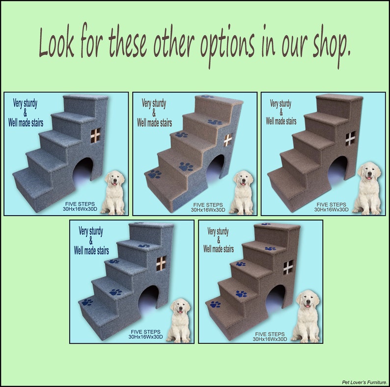 Dog Stairs for Tall Bed. 30 Inches Tall Wooden Dog Steps Pet Etsy