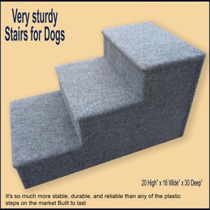 Pet steps, 20H x 16W x 30D, 3 steps for Dogs, Steps Indoor, Dog Supplies.
