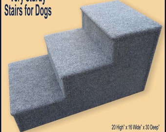 Pet steps, 20H x 16W x 30D, 3 steps for Dogs, Steps Indoor, Dog Supplies.