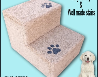 Sturdy Dog Steps with paw prints. 18" H x 18" W x 24" D. Cat / Dog steps.