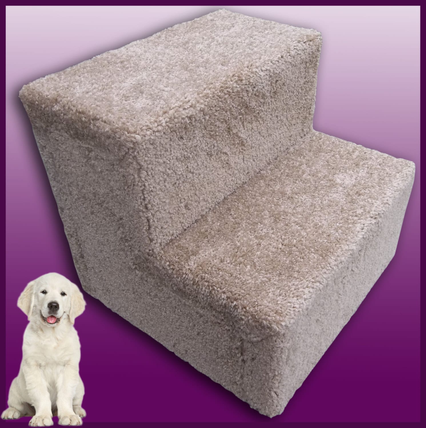 15 tall x 16 wide x 16 deep, Pet steps. For dogs or cats.