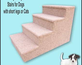 Dog steps for Dogs or Cats, Dog Steps, Small to Medium Dogs. Four steps. 16" High x 15" Wide x 23" Deep.