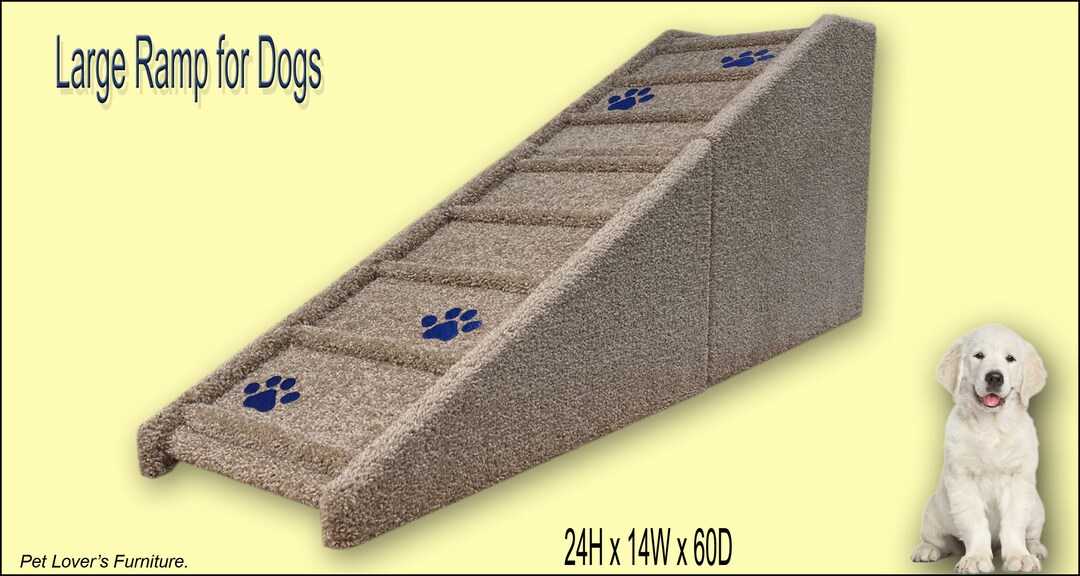 Large Dog Ramp With Inlaid Paw 24