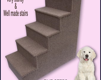 Dog steps. Pet furniture, Dogs furniture. 30 inches tall wooden dog steps, pet stairs. Veterinarian recommended!