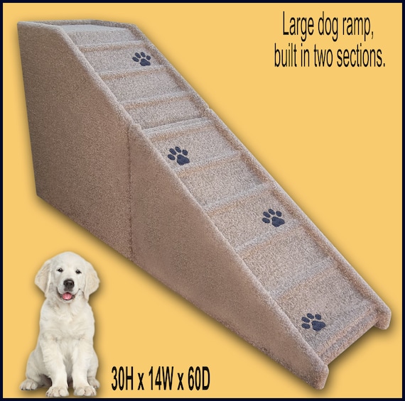 Dog Ramp 30 tall x 14 wide x 60 Deep Dog Ramp. Pet Furniture. Built to last. Veterinarian recommended