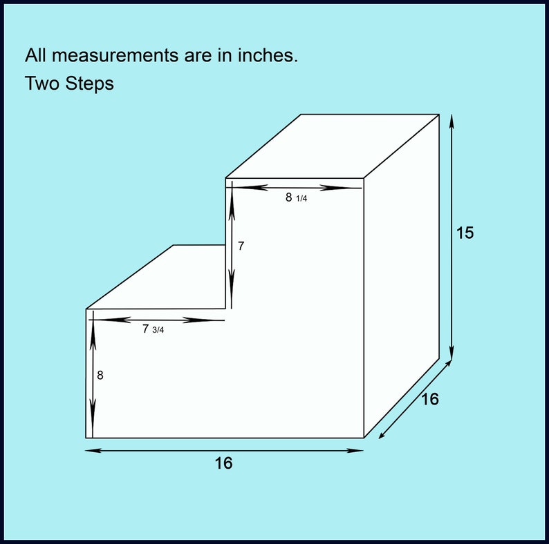 15 Tall X 16 Wide X 16 Deep, Pet Steps. for Dogs or Cats. - Etsy
