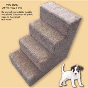 24 tall wooden dog steps, pet stairs for dogs or cats.
