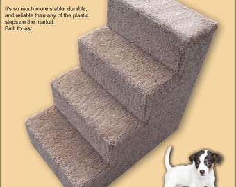 24 tall wooden dog steps, pet stairs for dogs or cats.