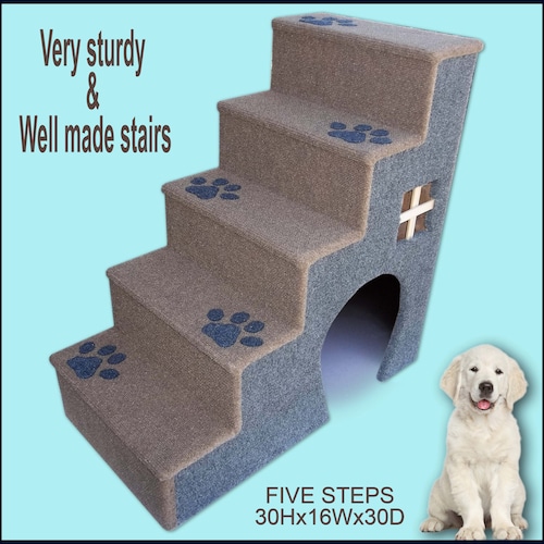 Dog Stairs for Tall Bed. 30 Inches Tall Wooden Dog Steps Pet Etsy