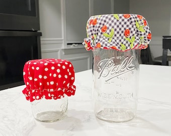 Herbruikbare potdeksel voor keuken, omkeerbare pot gezellig voor zuurdesemstarter of om insecten te voorkomen! Mason Jar-deksel