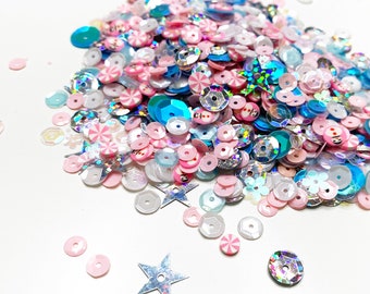 Sequin Mix  "Snowman Sprinkles", Shaker Confetti Mix for Crafting and Scrapbooking, Sequin Confetti Mix