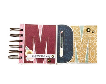 Mom Mini Album | MOM Shaped Mini Photo Album | Mom Memorial Gift | Mothers Day Photo Album | Mothers Day Mini Album | Mom Album