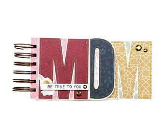 Mom Mini Album | MOM Shaped Mini Photo Album | Mom Memorial Gift | Mothers Day Photo Album | Mothers Day Mini Album | Mom Album