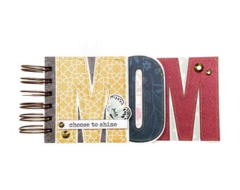 Mom Mini Album | MOM Shaped Mini Photo Album | Mom Memorial Gift | Mothers Day Photo Album | Mothers Day Mini Album | Mom Album