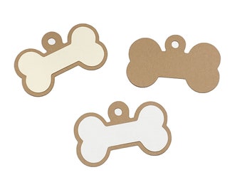 24 Dog Bone Tags, Dog Gift Tags for party, scrapbooking or card making