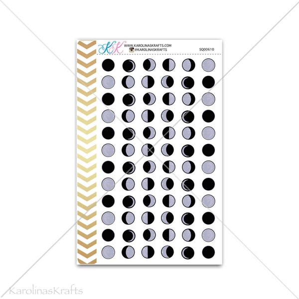 Moon Phases Stickers for planner, calendar! Functional planner stickers space sticker functional sticker tracker sticker #SQ00610